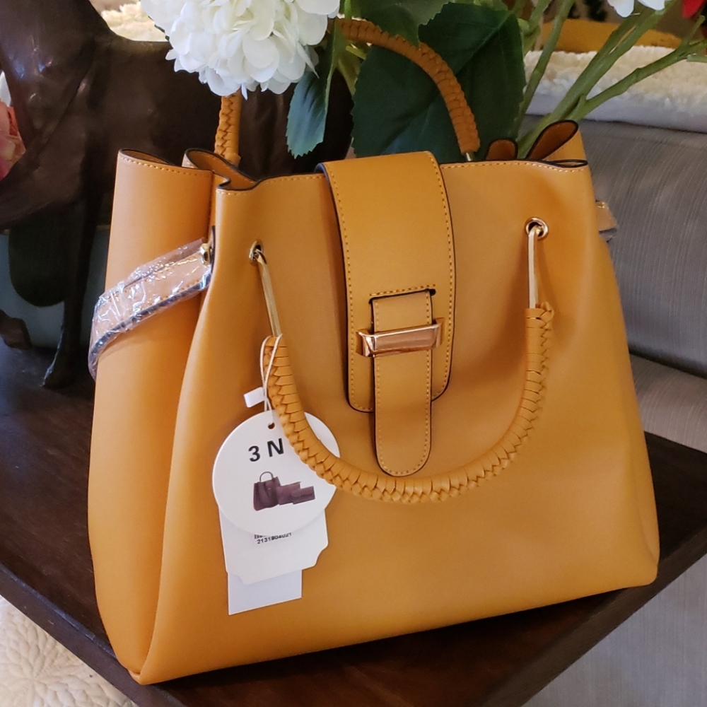 3 Piece Satchel Handbag Set